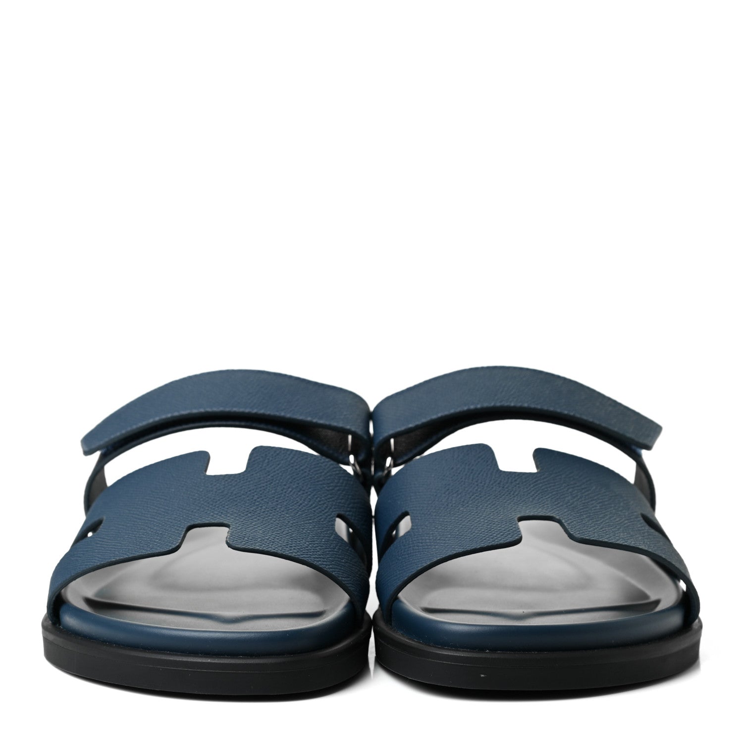 Hermes Epsom Mens Chypre Sandals 43 Bleu Mineral 2 of 4