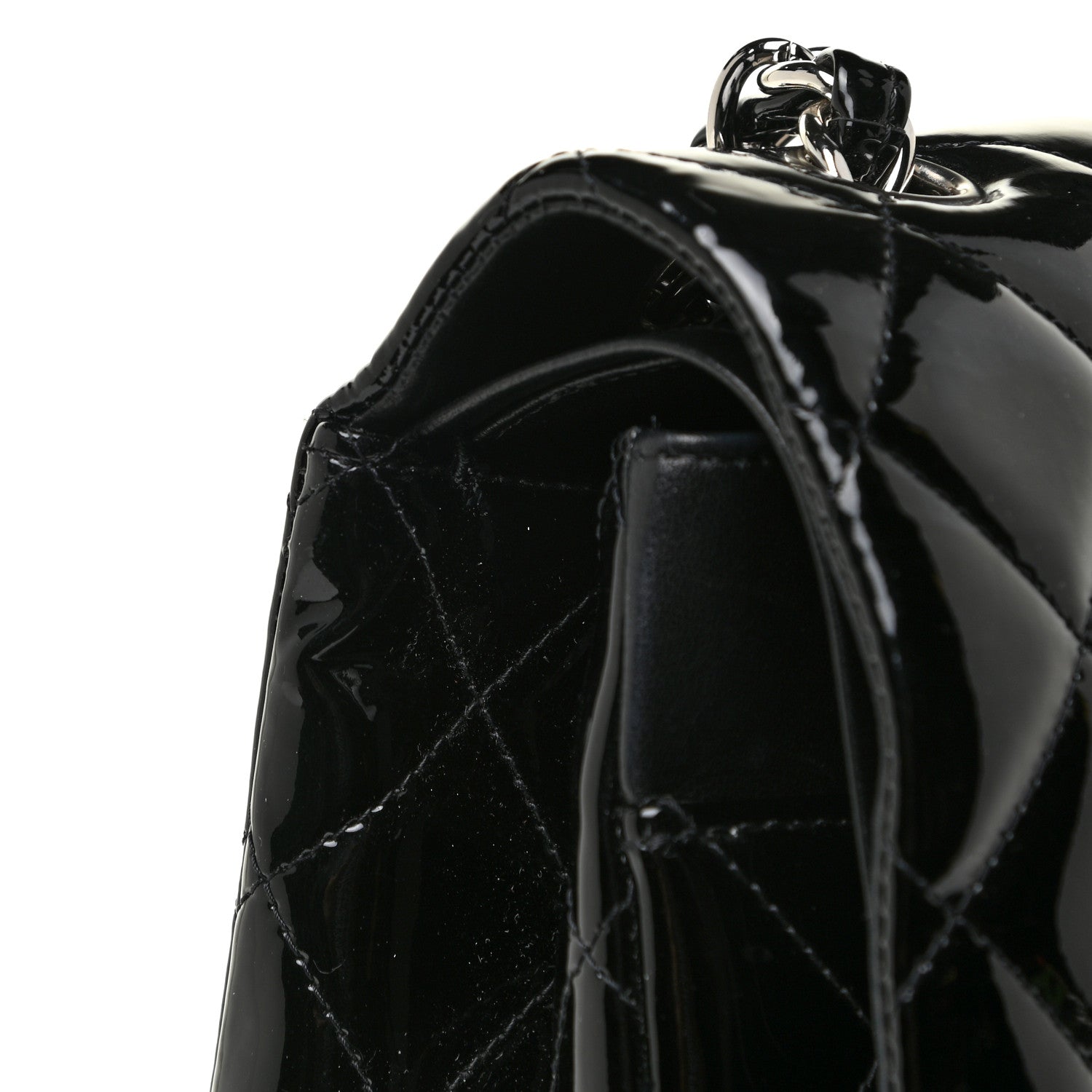 Chanel Patent Quilted Maxi Double Flap Black 23 of 25