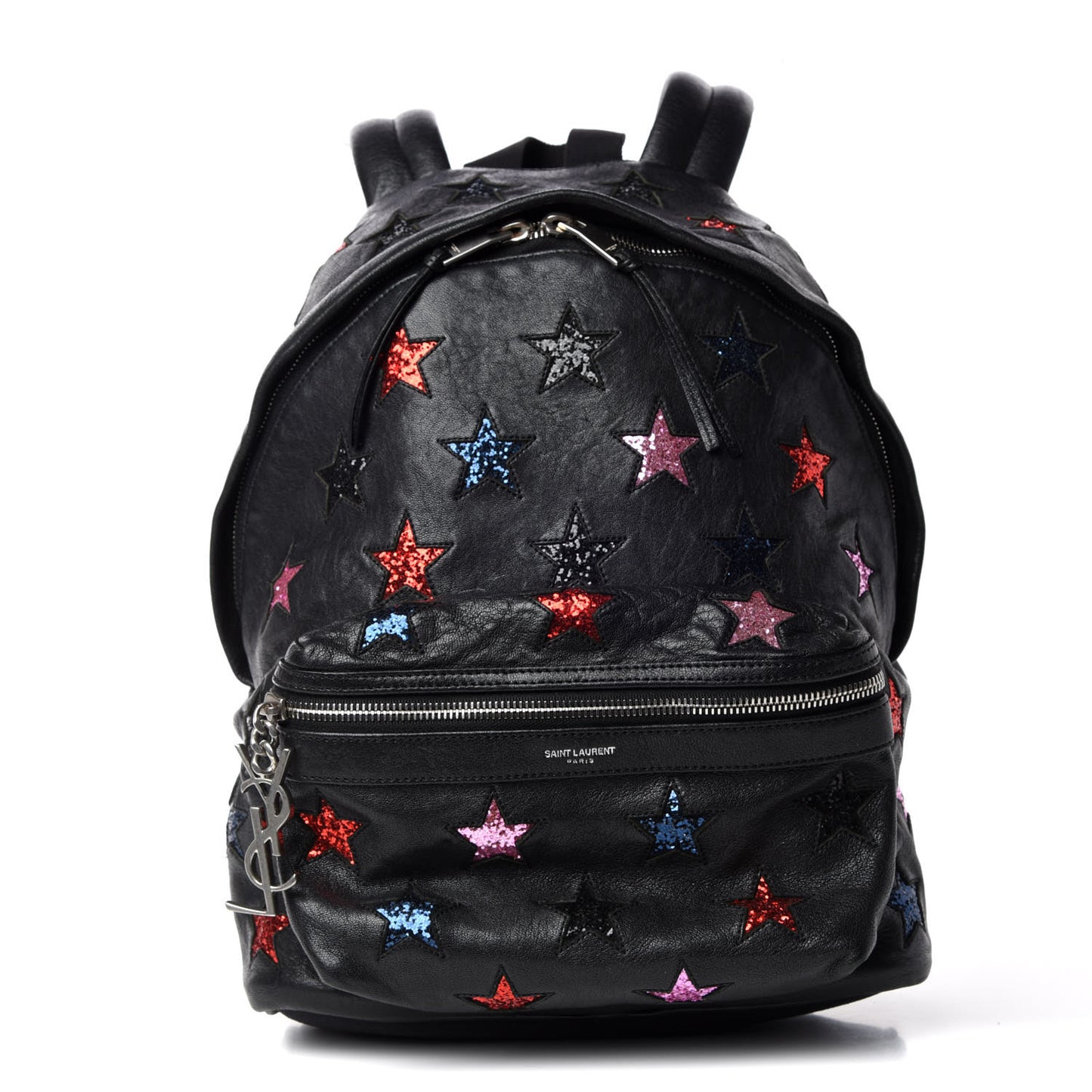 Lambskin Star Applique Mini City California Backpack Black