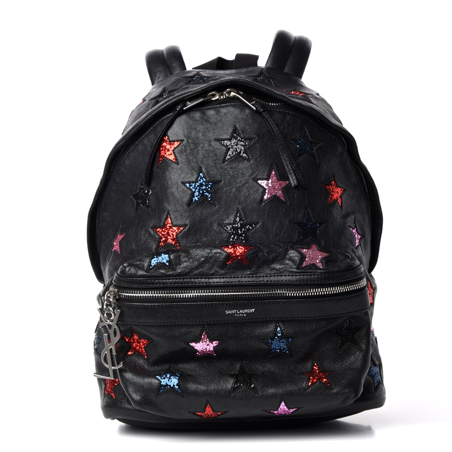 Saint Laurent Lambskin Star Applique Mini City California Backpack Black 1 of 11