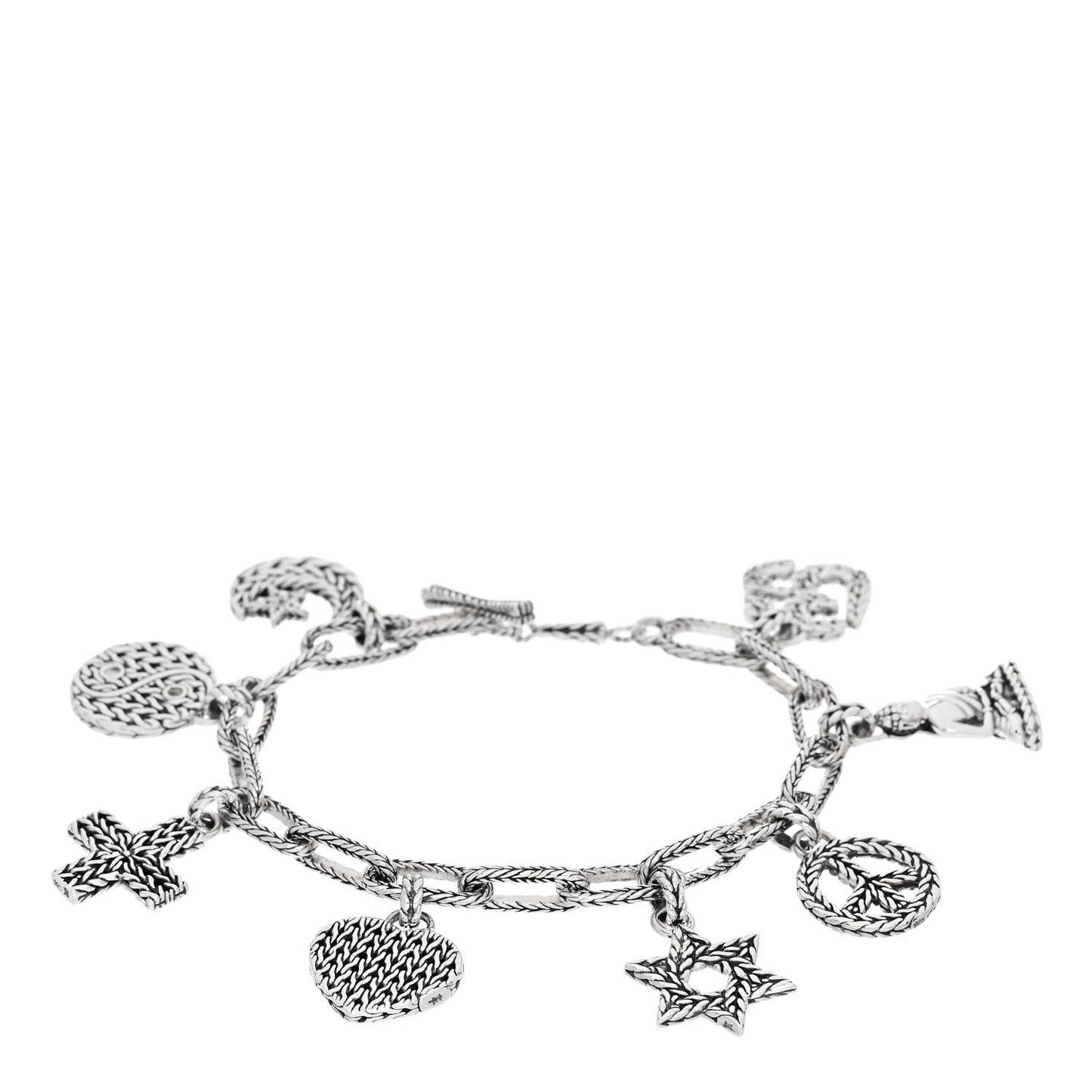 Sterling Silver 8 Charm Bracelet