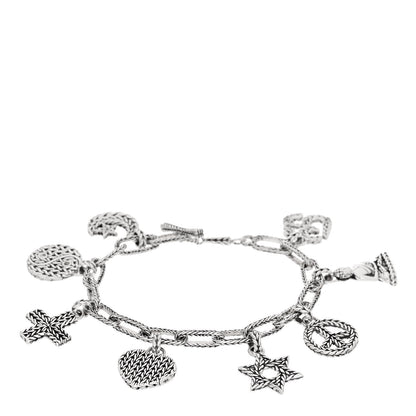 John Hardy Sterling Silver 8 Charm Bracelet 1 of 3