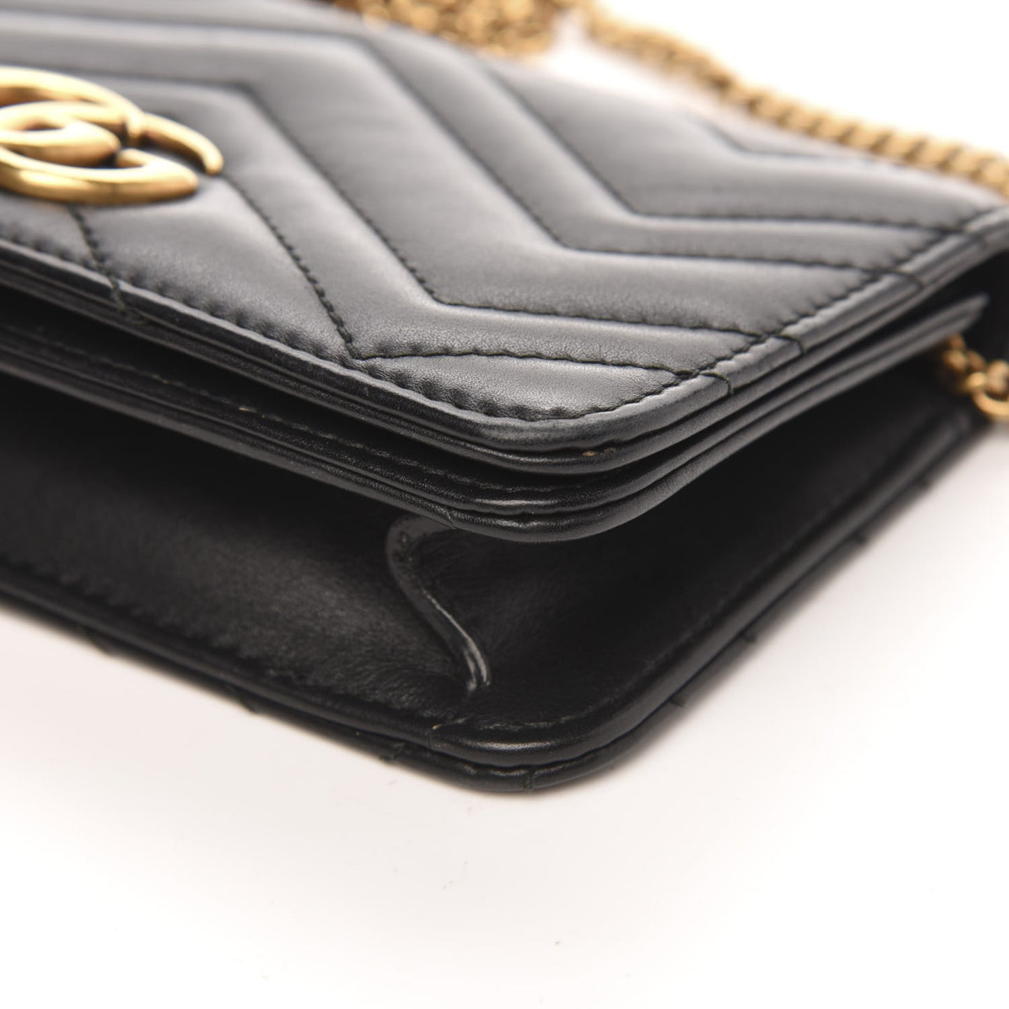 Calfskin Matelasse GG Marmont Mini Bag Black