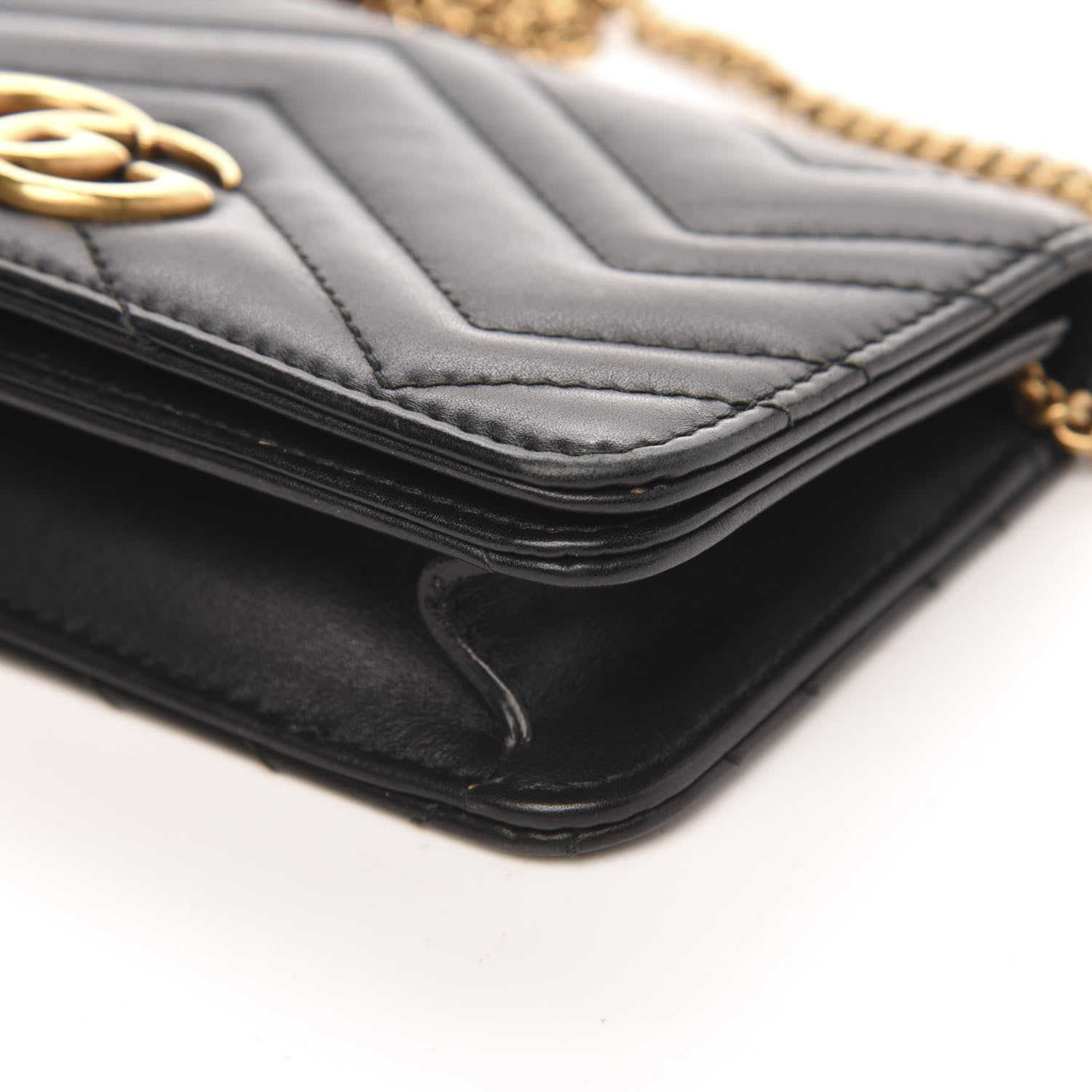 Gucci Calfskin Matelasse GG Marmont Mini Bag Black 10 of 13