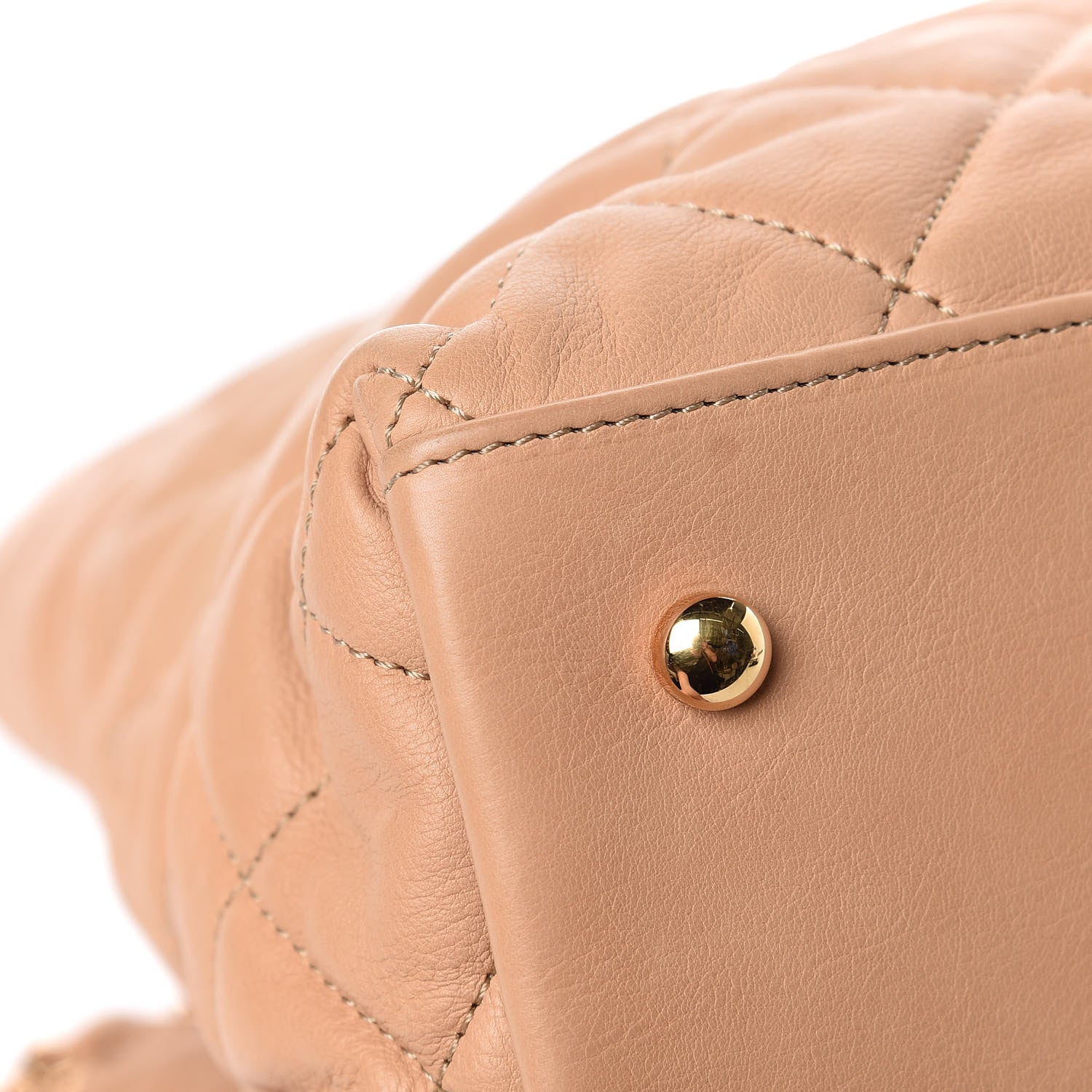 Chanel Lambskin Quilted Small Chain Me Tote Light Beige 13 of 16
