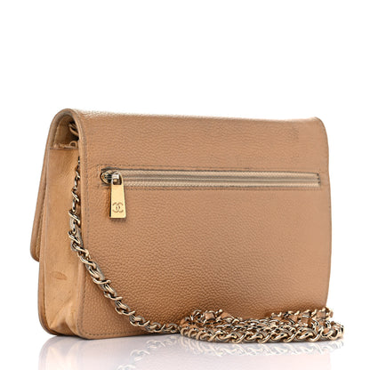 Chanel Caviar Timeless CC Wallet on Chain WOC Beige 3 of 13