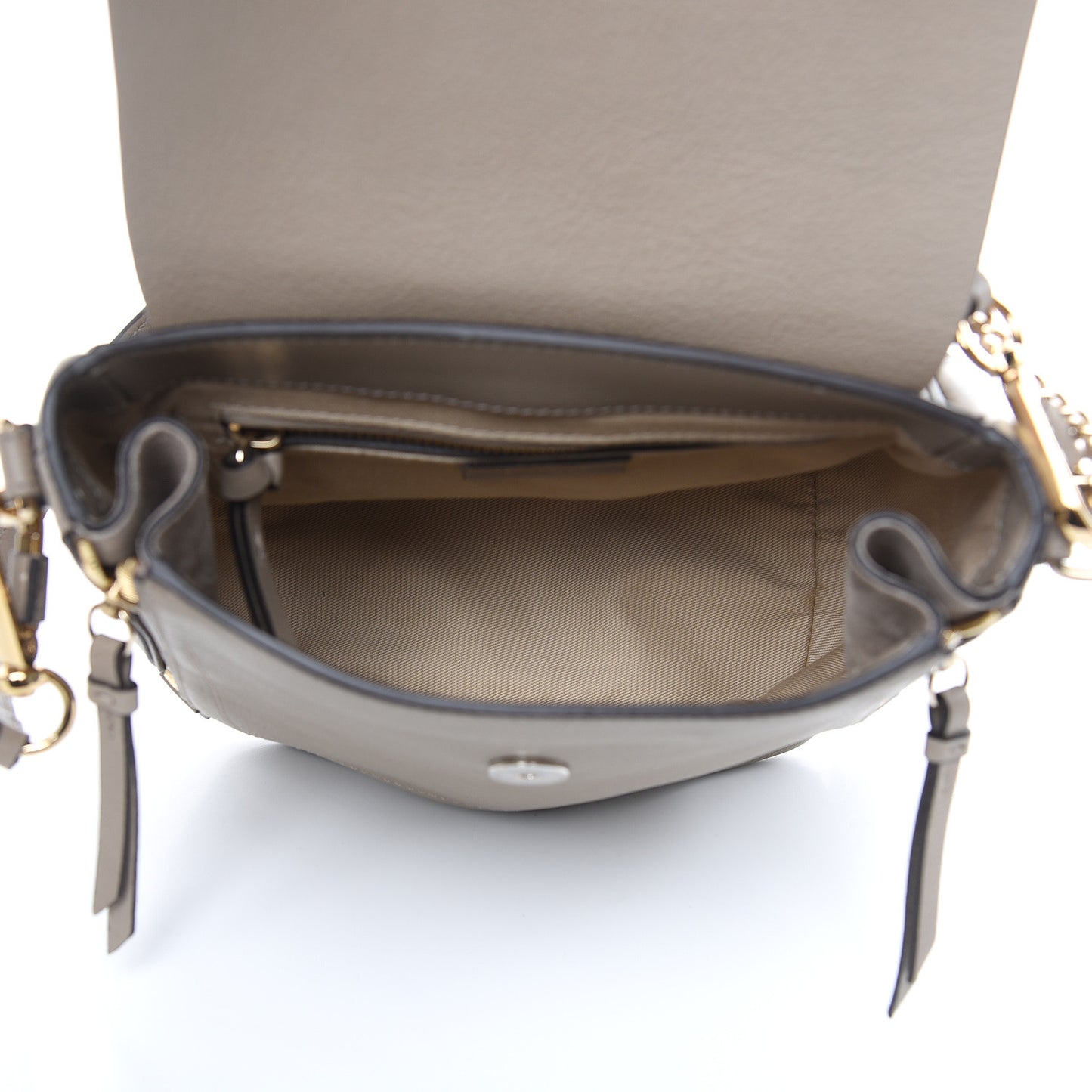 Suede Calfskin Medium Faye Backpack Motty Grey