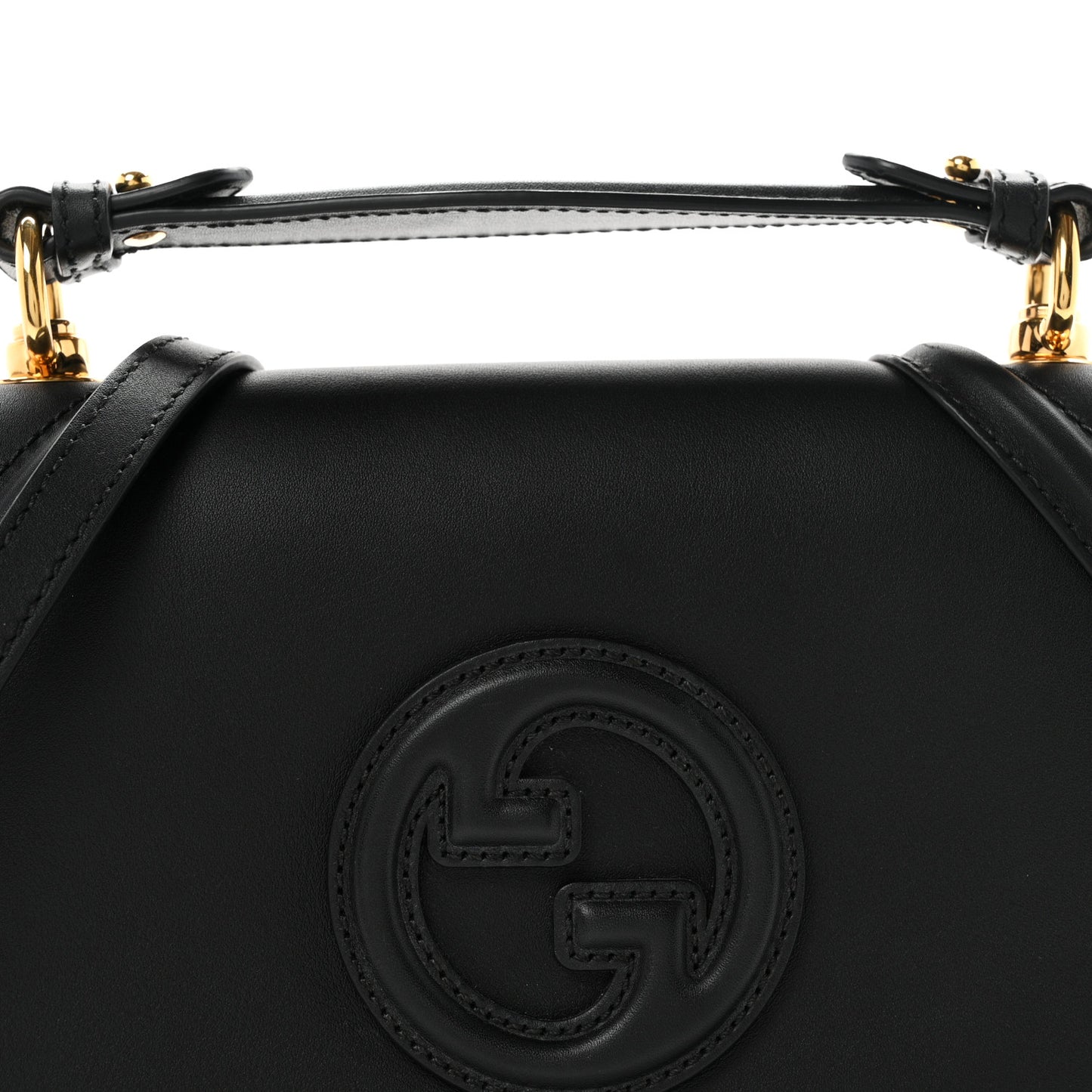Roxy Calfskin Medium Blondie Top Handle Bag Black