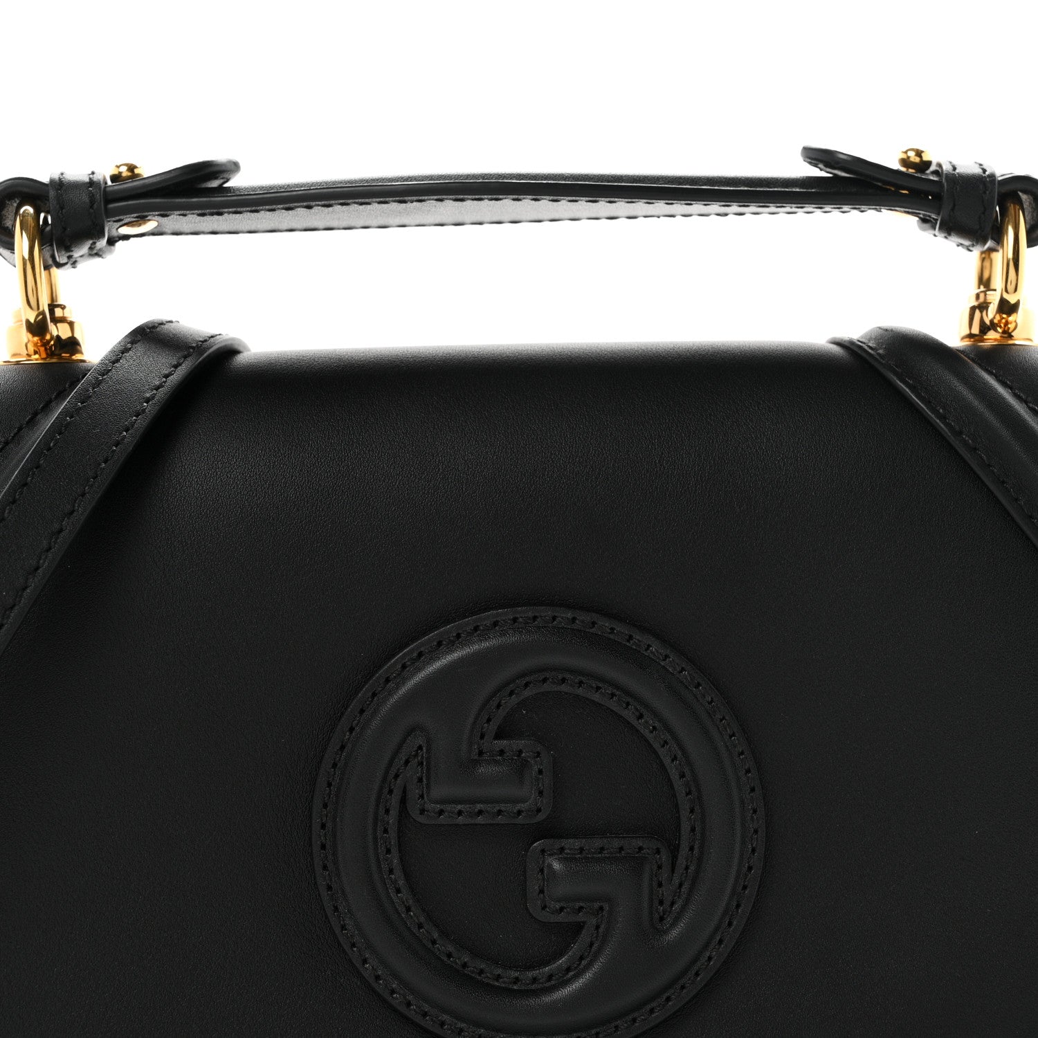 Gucci Roxy Calfskin Medium Blondie Top Handle Bag Black 8 of 10