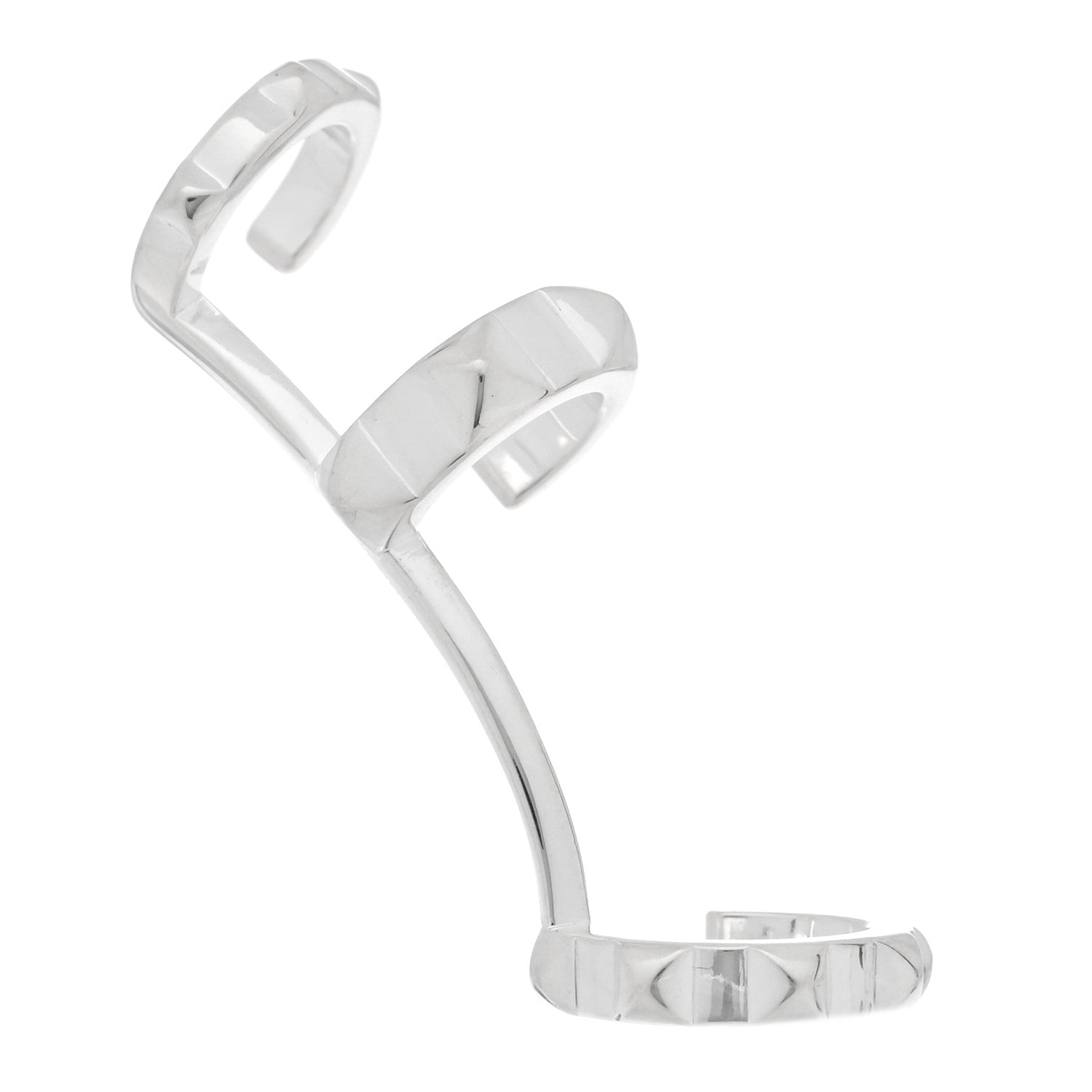 Hermes Sterling Silver Clou d'H Left Single Ear Cuff 1 of 4