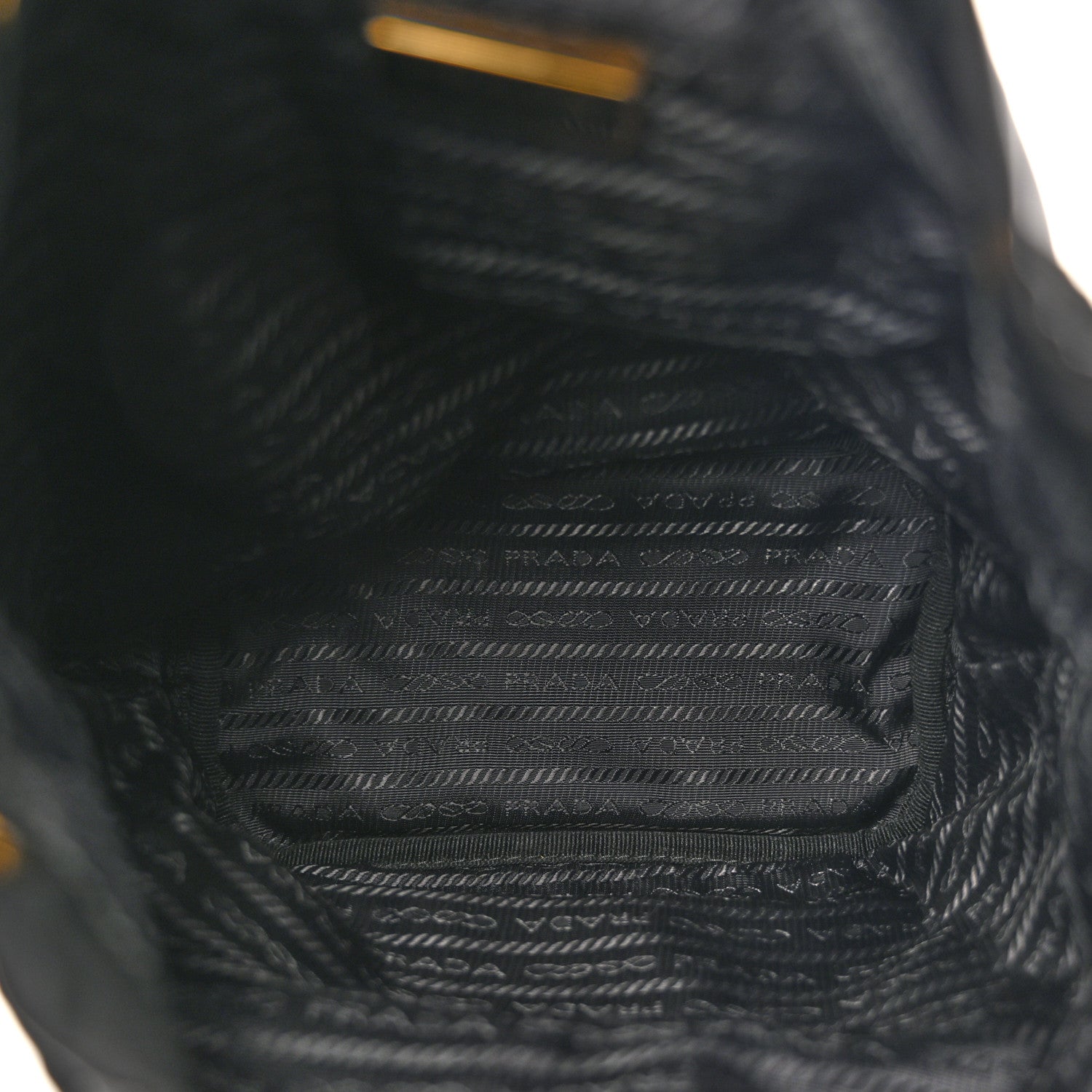 Prada Saffiano Tessuto Nylon Mini Bucket Crossbody Bag Black 5 of 12