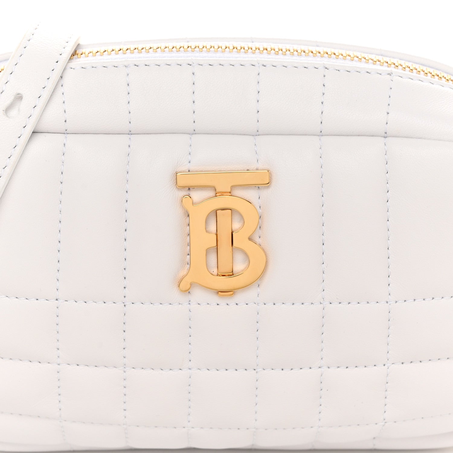 Burberry Lambskin Quilted Mini Lola Camera Bag White 8 of 10