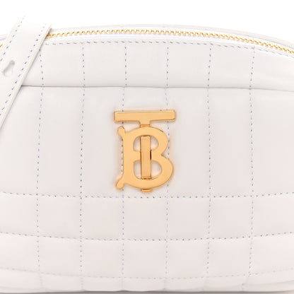Burberry Lambskin Quilted Mini Lola Camera Bag White 8 of 10