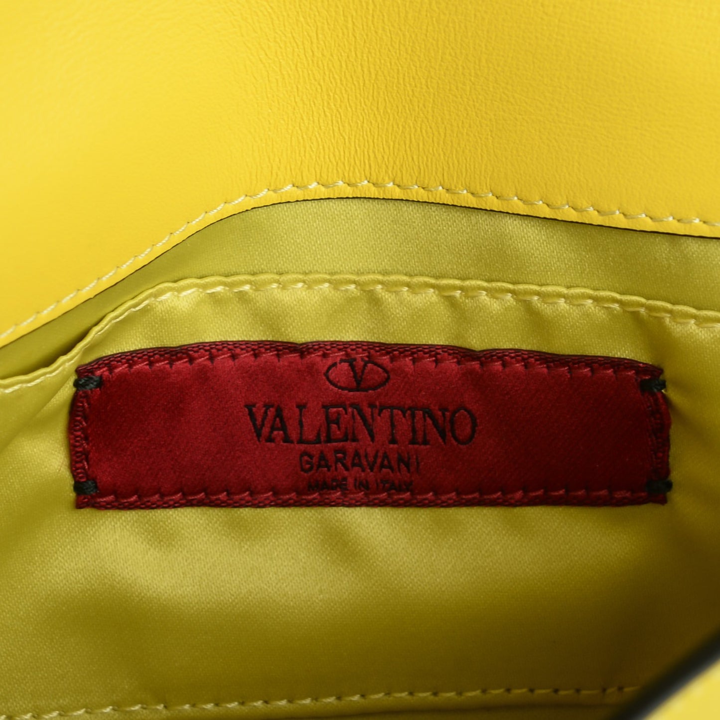 Vitello Small Rockstud Chain Flap Crossbody Bag Naples Yellow