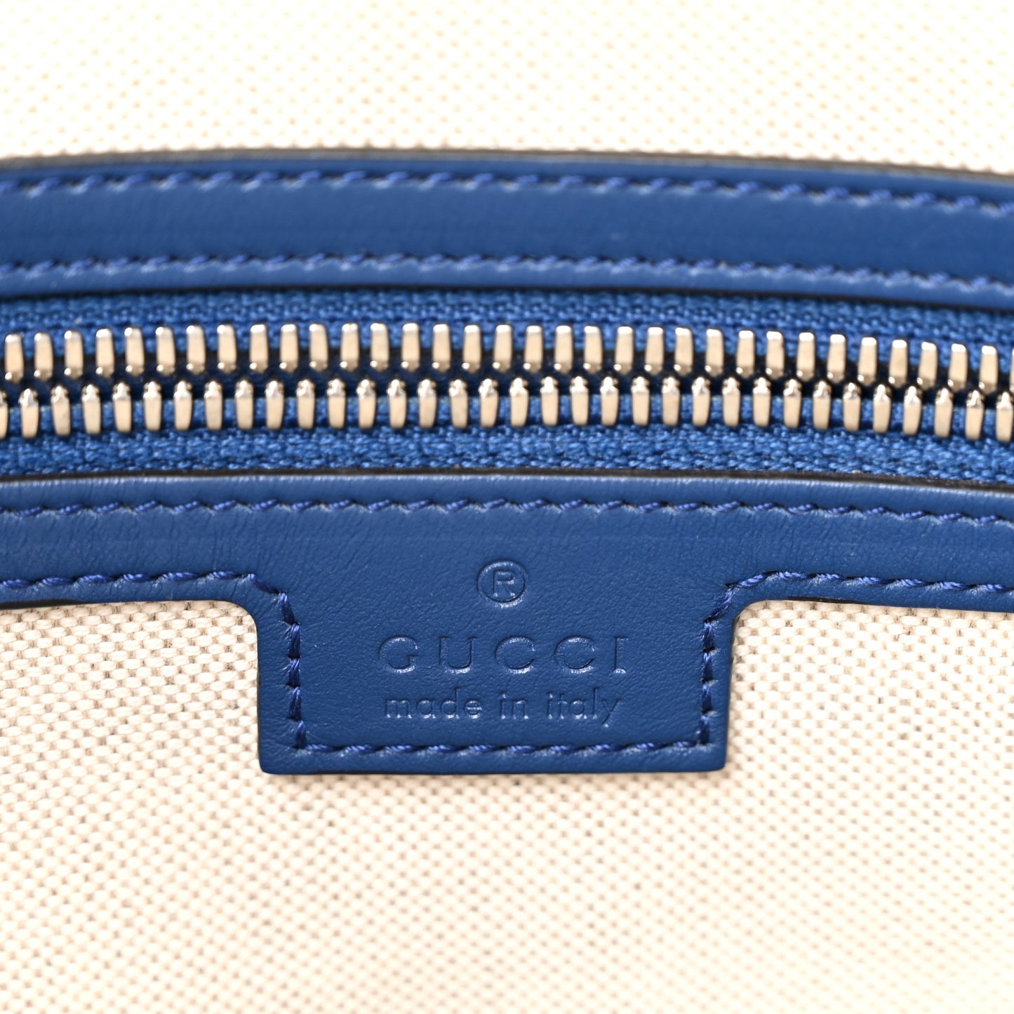 Calfskin GG Tennis Embossed Medium Wristlet Messenger Bag Intense Metal Blue