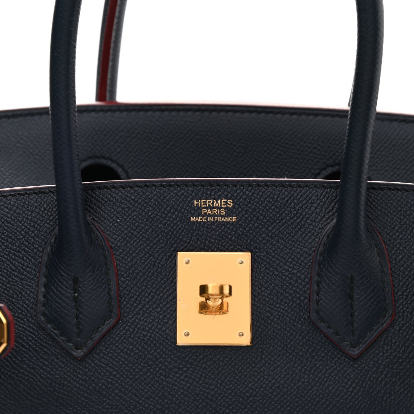 Epsom Contour Birkin 30 Bleu Indigo Rouge H