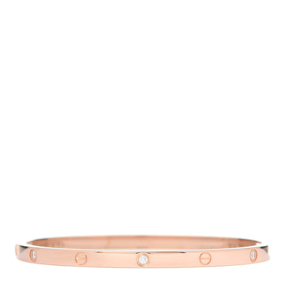 Cartier 18K Pink Gold 6 Diamond Small LOVE Bracelet 16 3 of 7