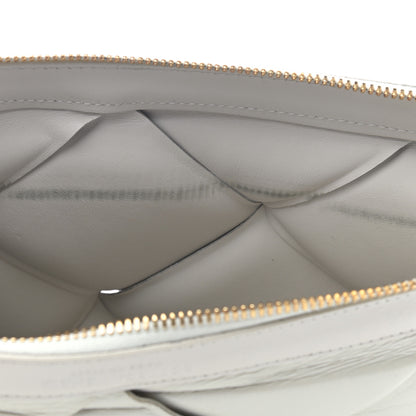 Bottega Veneta Paper Calfskin Maxi Intrecciato Padded Pouch Clutch Plaster 10 of 11