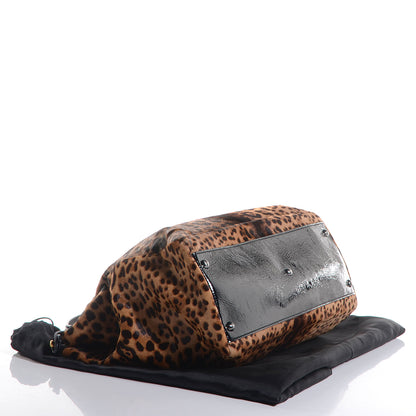 Fendi Calf Hair Leopard Print Zucca Large Peekaboo Iconic Satchel Tobacco 4 of 8