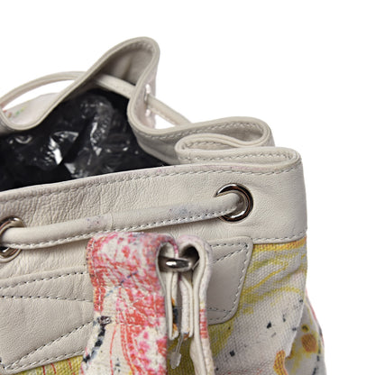 Alexander Wang Canvas Painted Walker Doodle Print Bucket Backpack Multicolor 10 of 13
