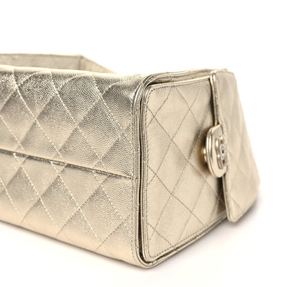 Chanel Metallic Caviar Quilted Small Chanel 25 Handbag Gold 10 of 11