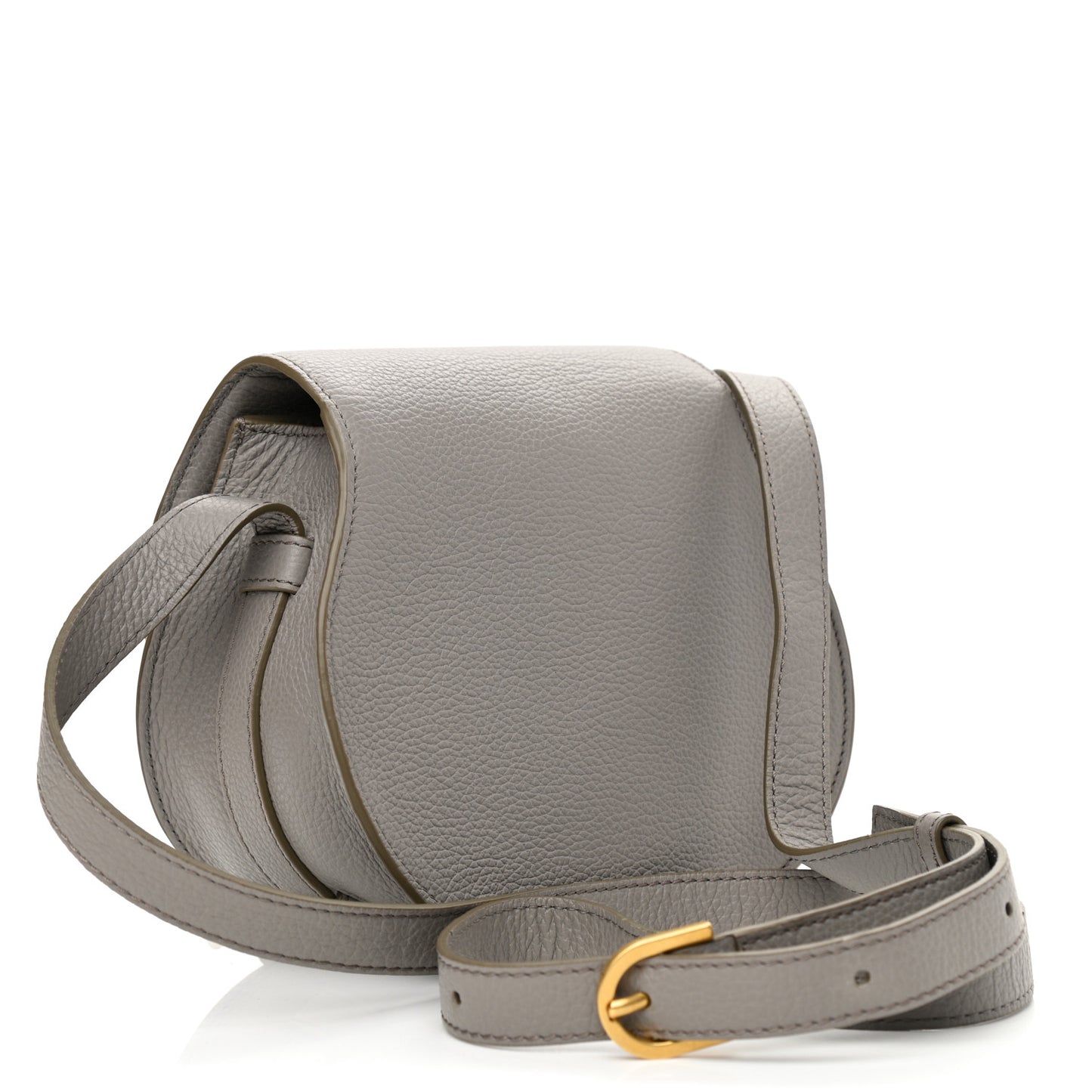 Calfskin Mini Marcie Round Crossbody Bag Cashmere Grey