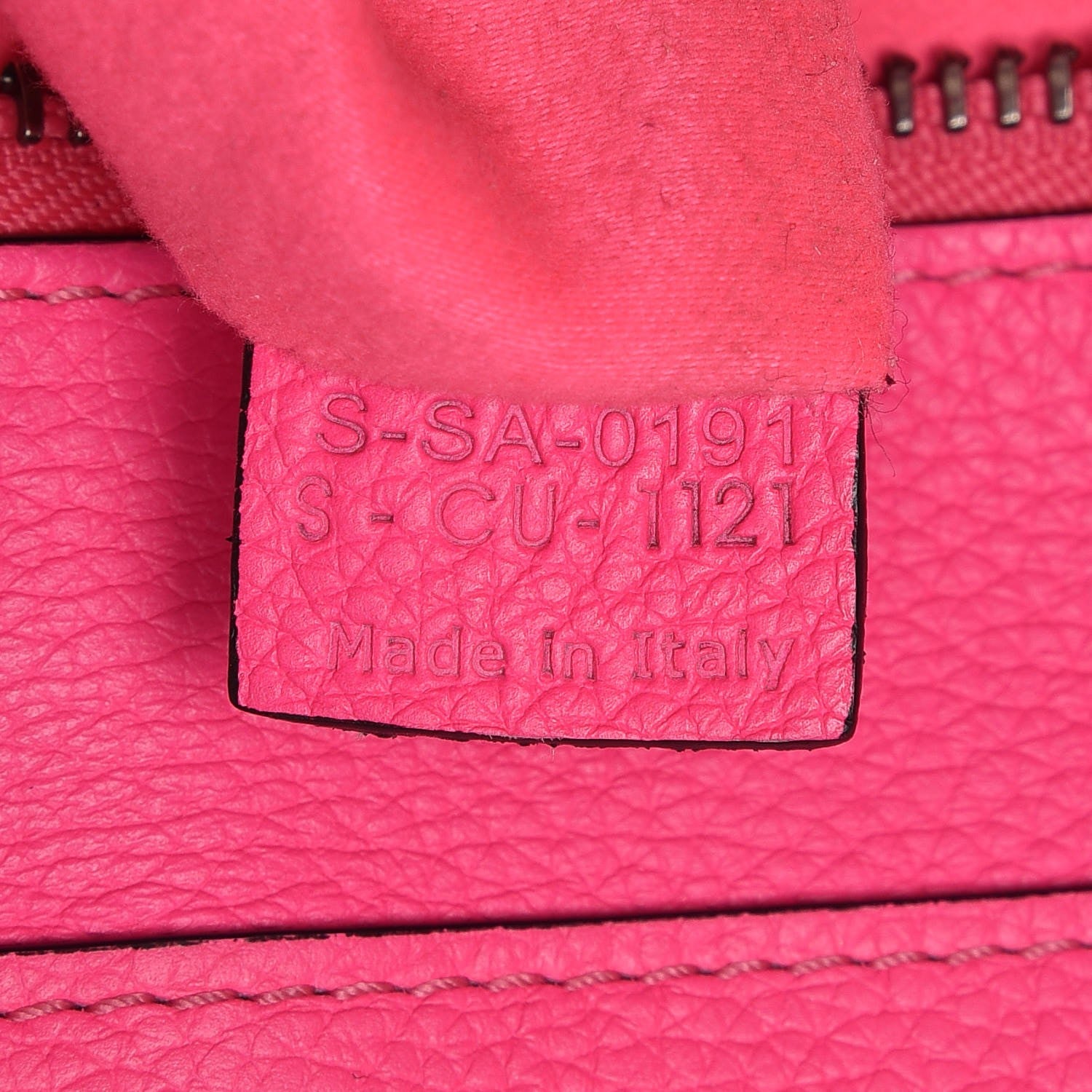 Celine Drummed Calfskin Mini Luggage Fluo Pink 7 of 26