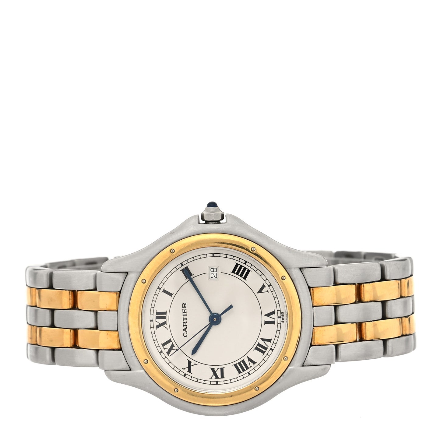 Stainless Steel 18K Yellow Gold 33mm Cougar Quartz Watch