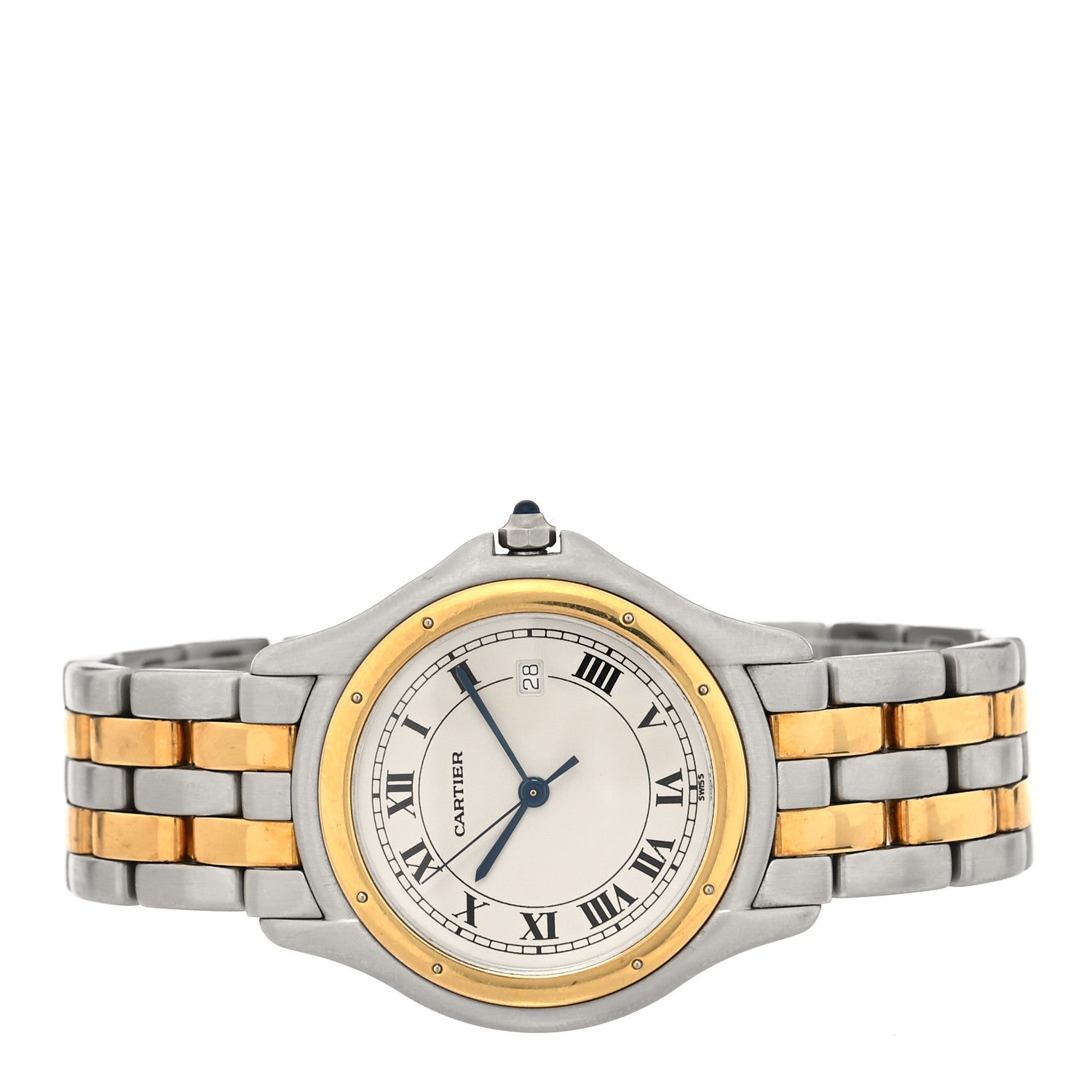 Cartier Stainless Steel 18K Yellow Gold 33mm Cougar Quartz Watch 2 of 4