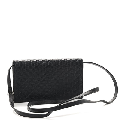 Gucci Microguccissima Crossbody Wallet Black 3 of 9