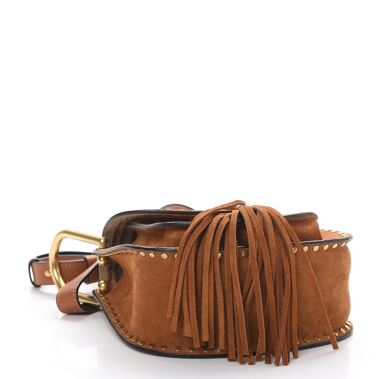 Chloe Suede Calfskin Braided SMini Hudson Shoulder Bag Caramel 4 of 7