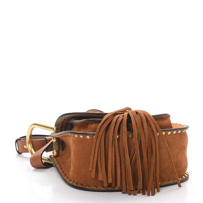 Chloe Suede Calfskin Braided SMini Hudson Shoulder Bag Caramel 4 of 7