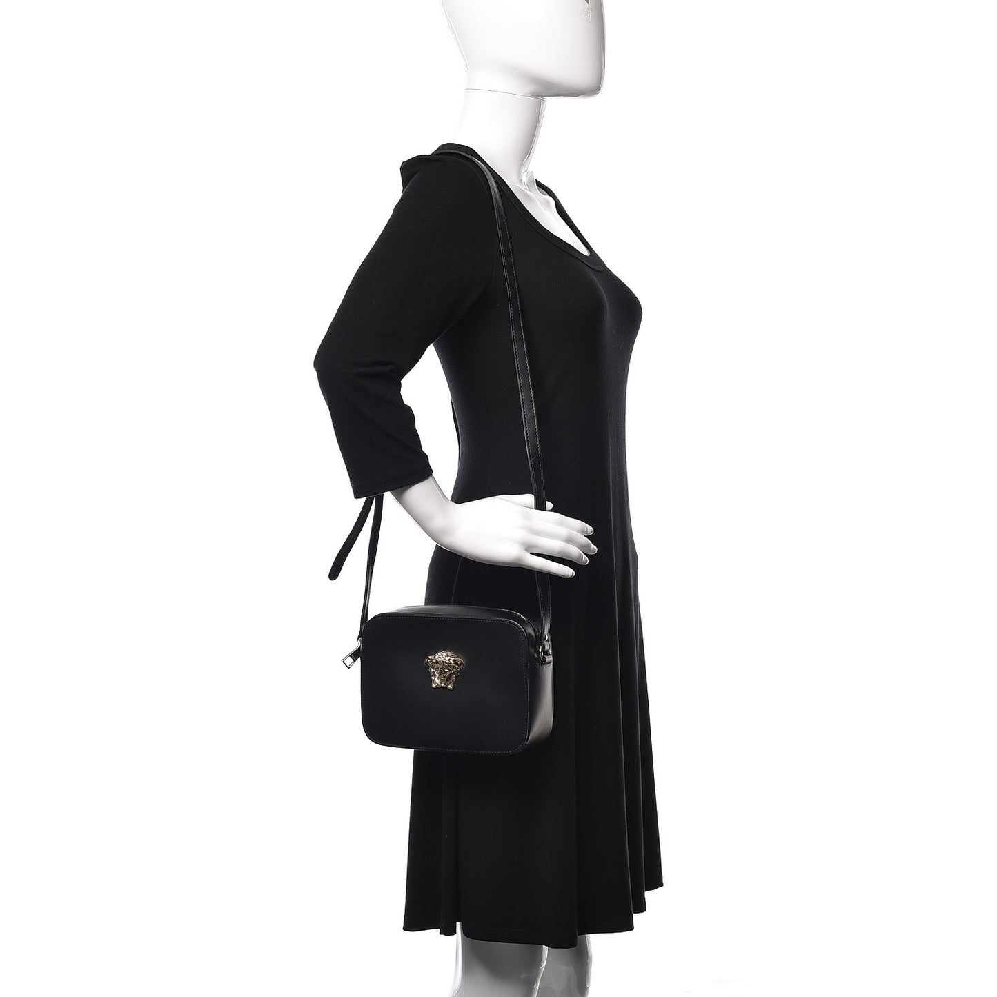 Calfskin Palazzo Camera Bag Black