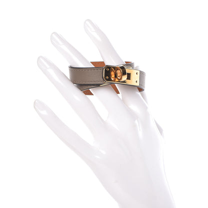 Hermes Swift Kelly Double Tour Bracelet T1 Gris Asphalt 2 of 7