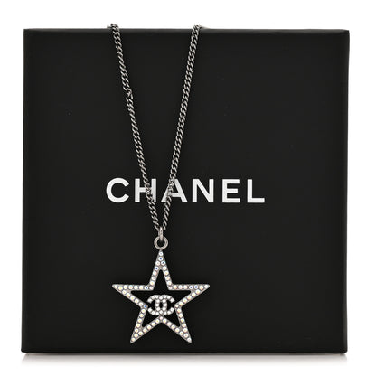 Chanel Ruthenium Crystal Star CC Necklace 5 of 5