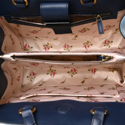 Gucci Denim Matelasse Small Pearly GG Marmont Tote Blue 5 of 10