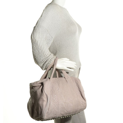 Alexander Wang Pebbled Lambskin Rocco Grey Silver Hardware 2 of 6