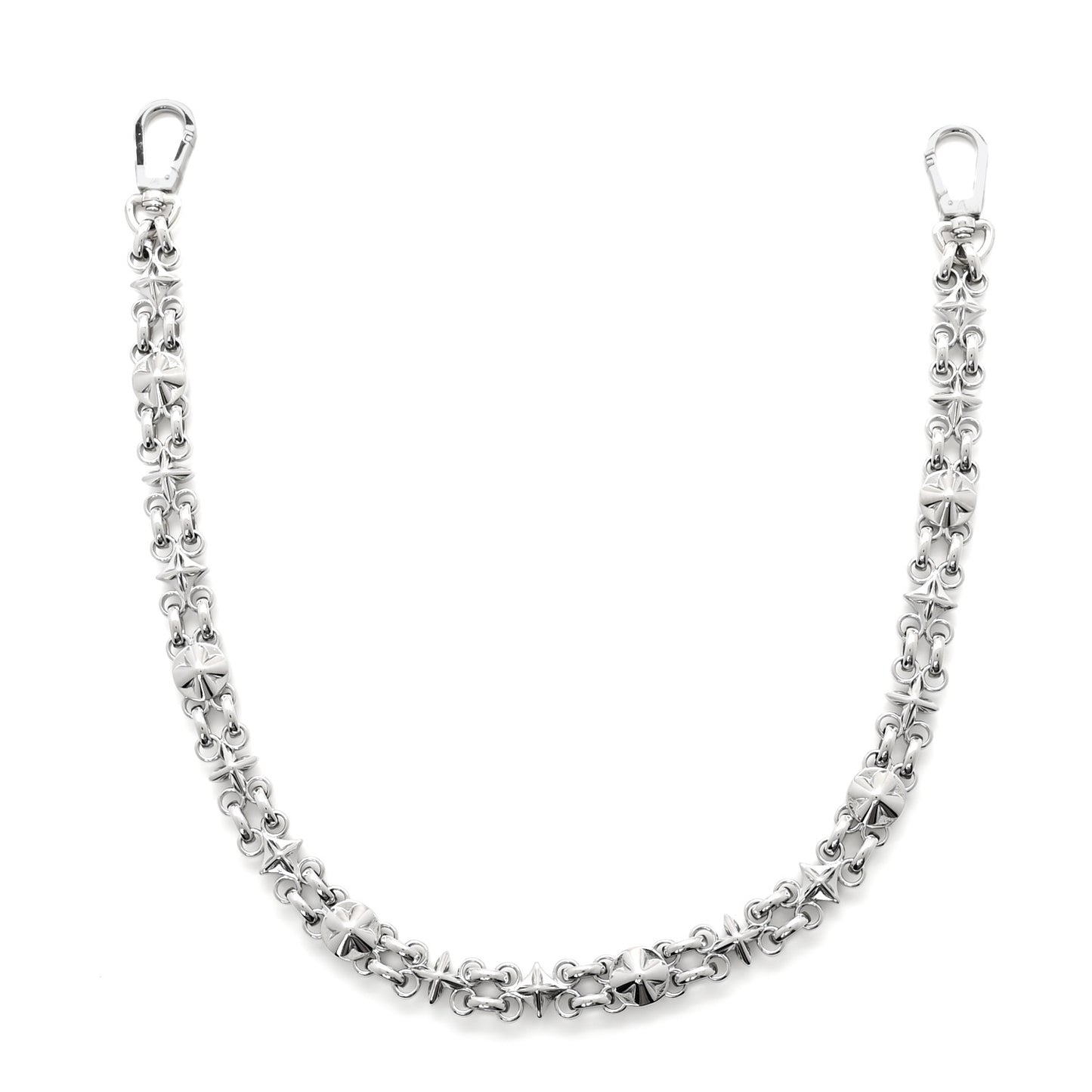 Metal My Flower Chain Bag Charm Silver