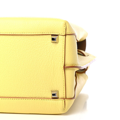 MCM Grained Calfskin Medium Milla Tote Custard Yellow 10 of 12