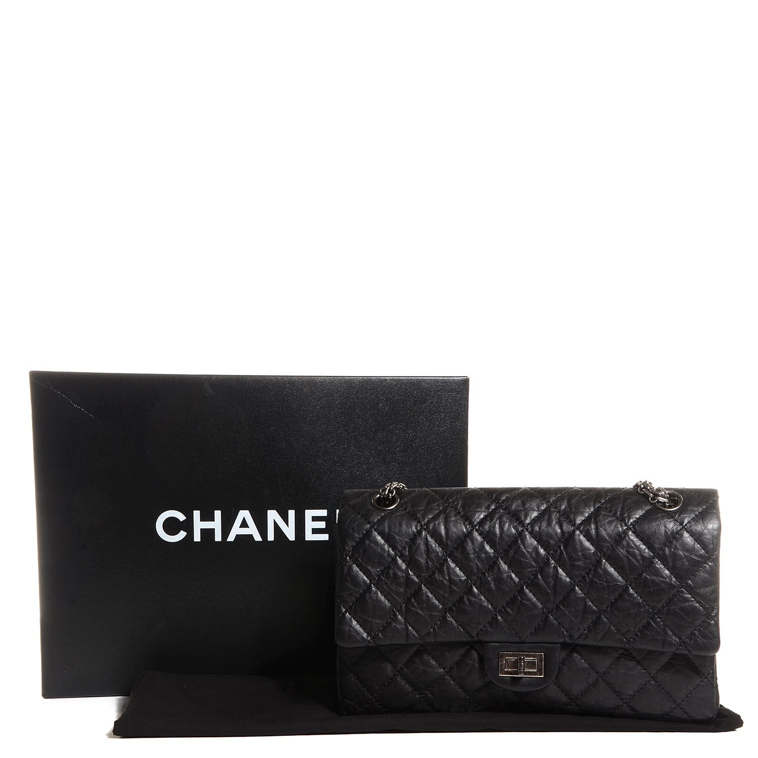 Chanel Aged Calfskin Quilted 2.55 Reissue 226 Flap Black 8 of 8