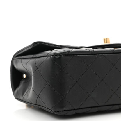 Chanel Lambskin Quilted Mini Rectangular Flap Black 9 of 11