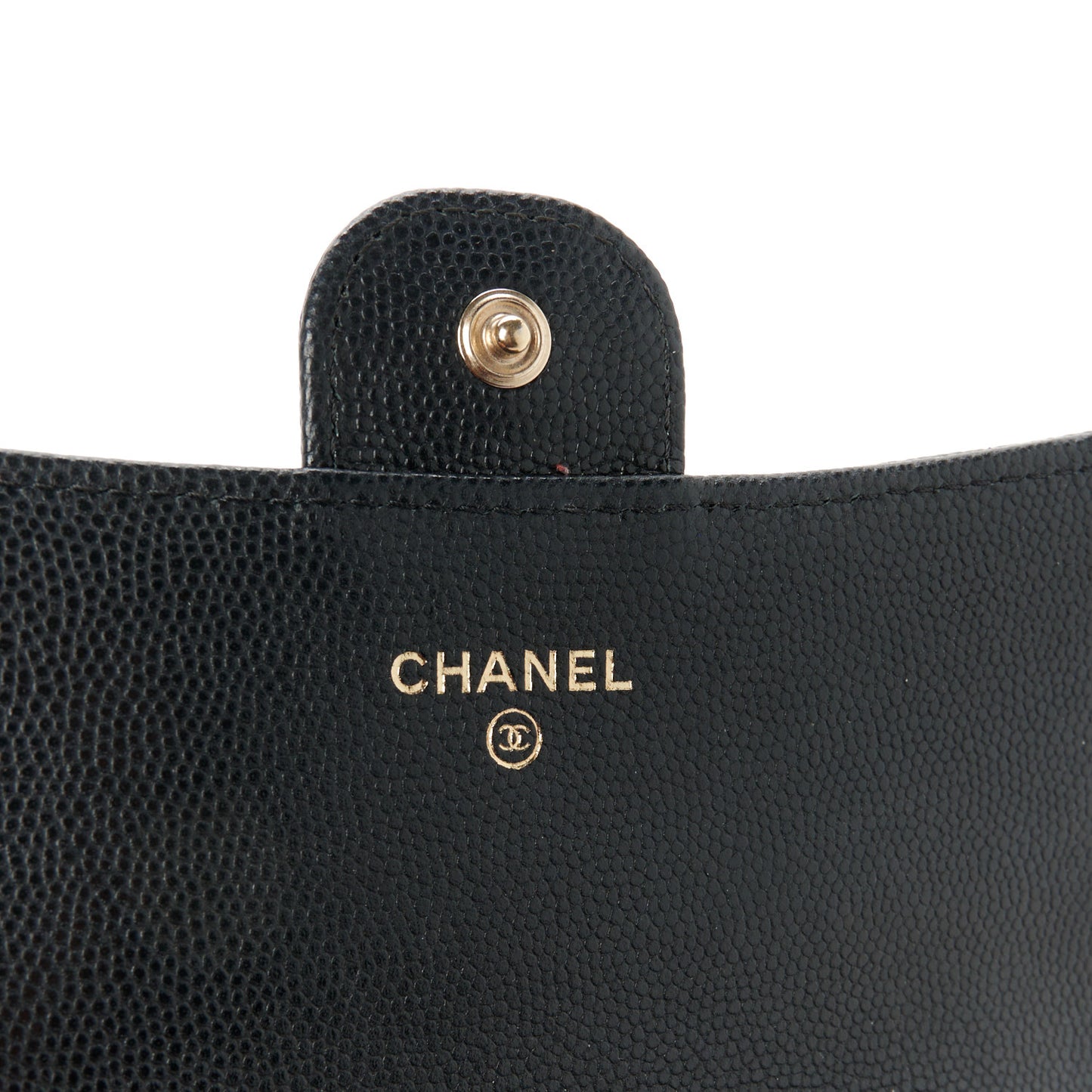 Caviar Quilted Classic Clutch With Chain Black
