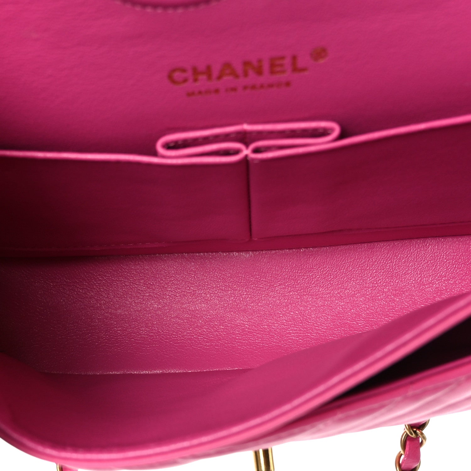 Chanel Lambskin Chevron Quilted Medium Double Flap Pink 5 of 9