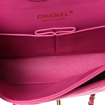 Chanel Lambskin Chevron Quilted Medium Double Flap Pink 5 of 9