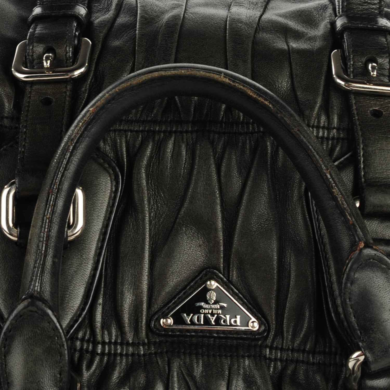 Prada Nappa Gaufre Shoulder Bag Nero Black 11 of 14