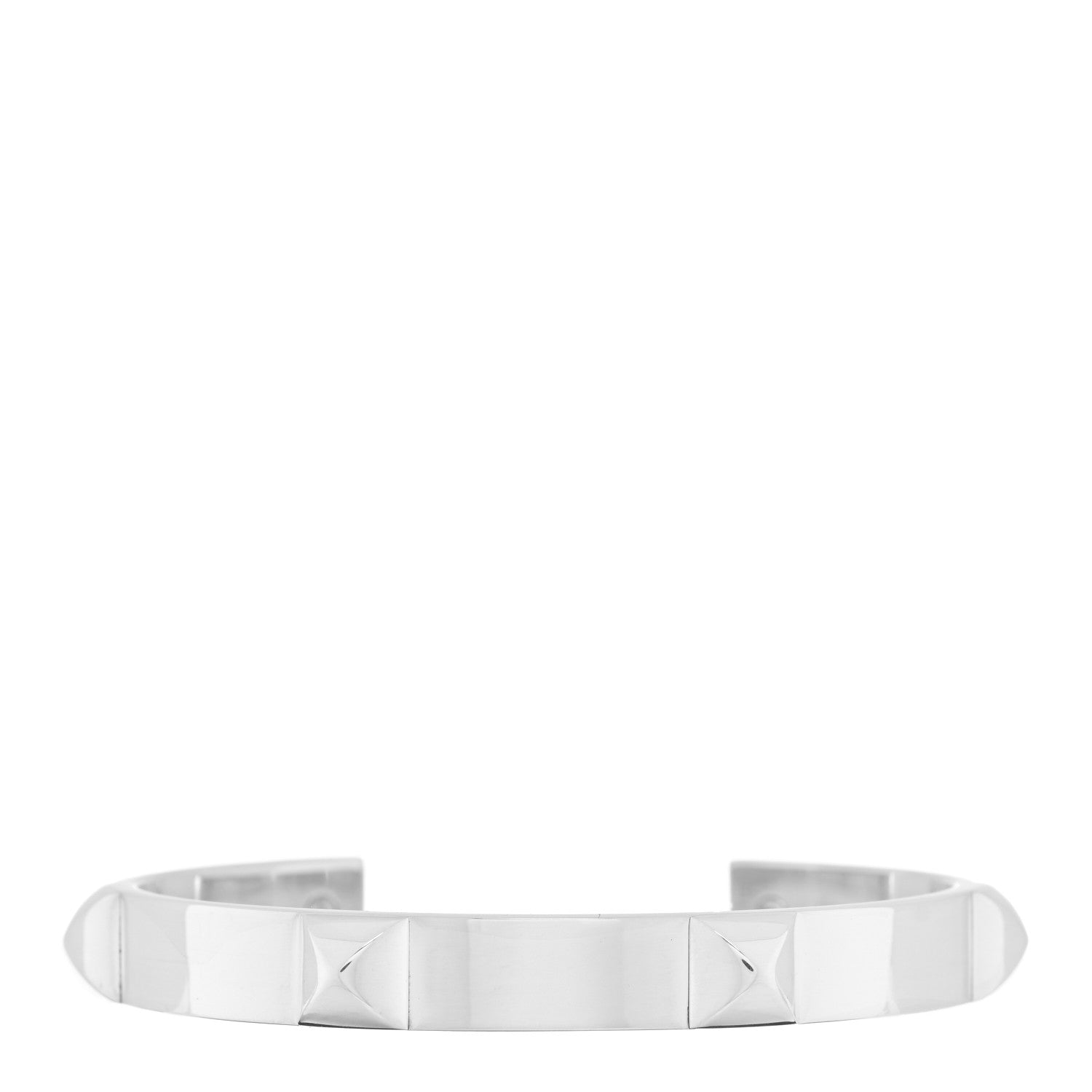 Hermes Sterling Silver Clou d'H Cuff Bracelet SH 1 of 4