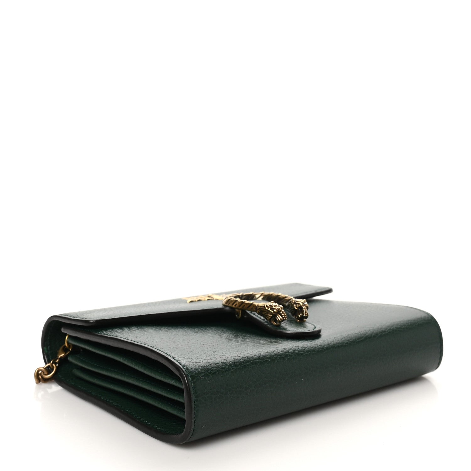 Gucci Calfskin Garden Dionysus Chain Wallet Emerald 4 of 11