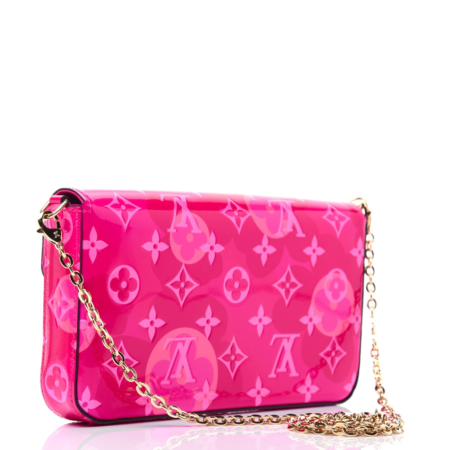 Vernis Valentine Pochette Felicie Chain Wallet Fuchsia
