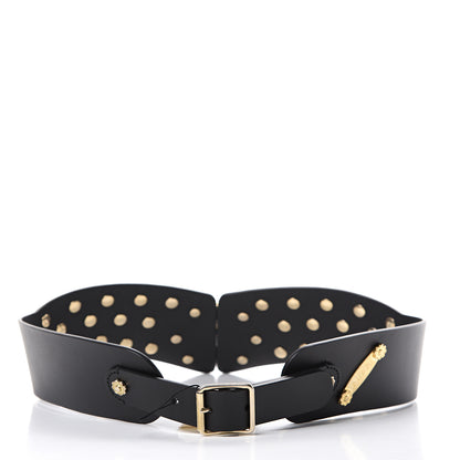 Gucci Calfskin Studded Torchon GG Marmont Selleria Belt 80 32 Black Multicolor 2 of 5