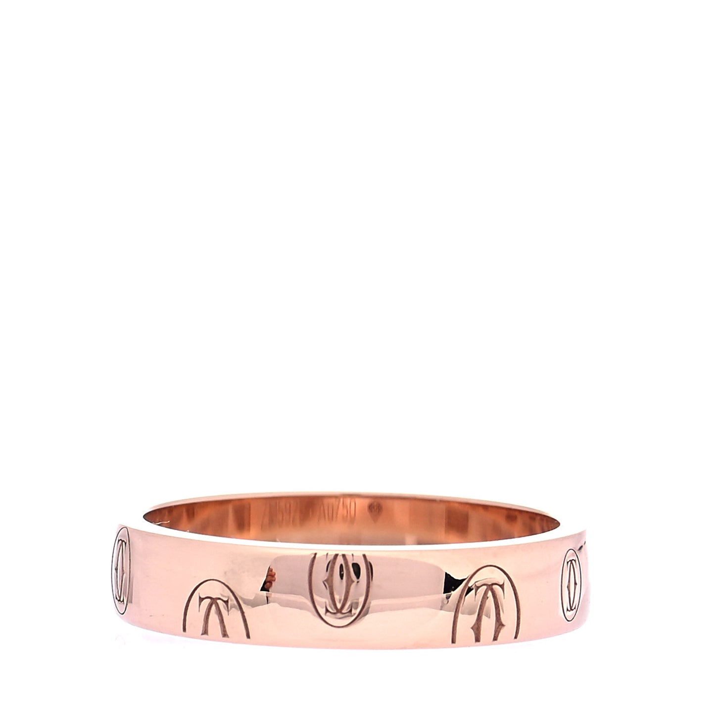 18K Pink Gold 4mm Happy Birthday Band Ring 51 5.75